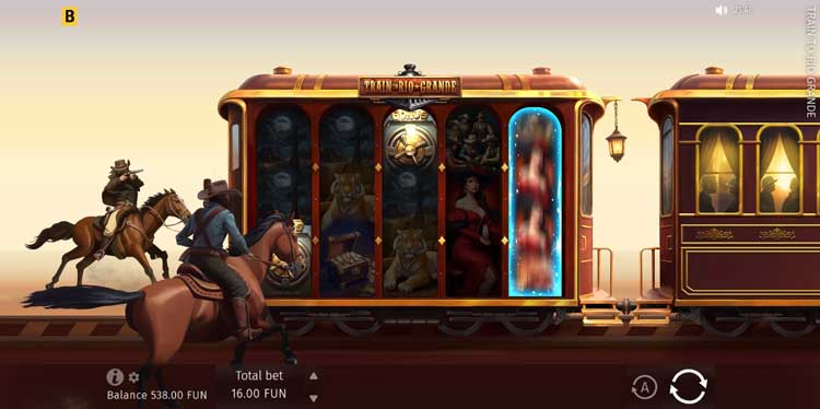 Train to Rio Grande slot machine gameplay